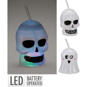   (Halloween) Bögre Műanyag + Szívószál 550ml 170498080 (24/#)