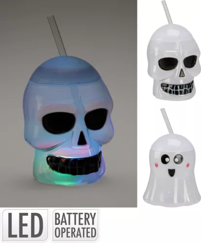 (Halloween) Bögre Műanyag + Szívószál 550ml 170498080 (24/#)