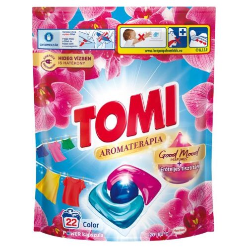 Tomi Power Caps Mosókapszula Orchidea Makadámia 22Mosás 22Db (e)