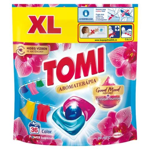 Tomi Power Caps Aromaterápia Mosókapszula Orchidea Makadámia 36Db (e)