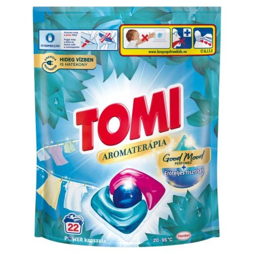 Tomi Power Caps Mosókapszula Lótusz Mandula 22Mosás 22Db (e)